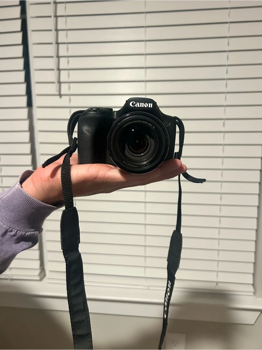 Canon Black Compact Digital Camera with Neck Strap
